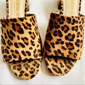 Melrose Ave Leopard Print Mules Size 8
